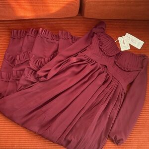 Burgundy bridesmaid Dress